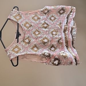 BooHoo boutique sequin crop top